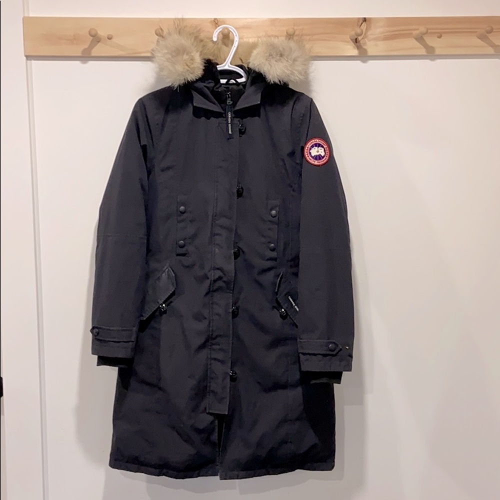 Canada Goose Black Parka with Fur-Trim Hood
